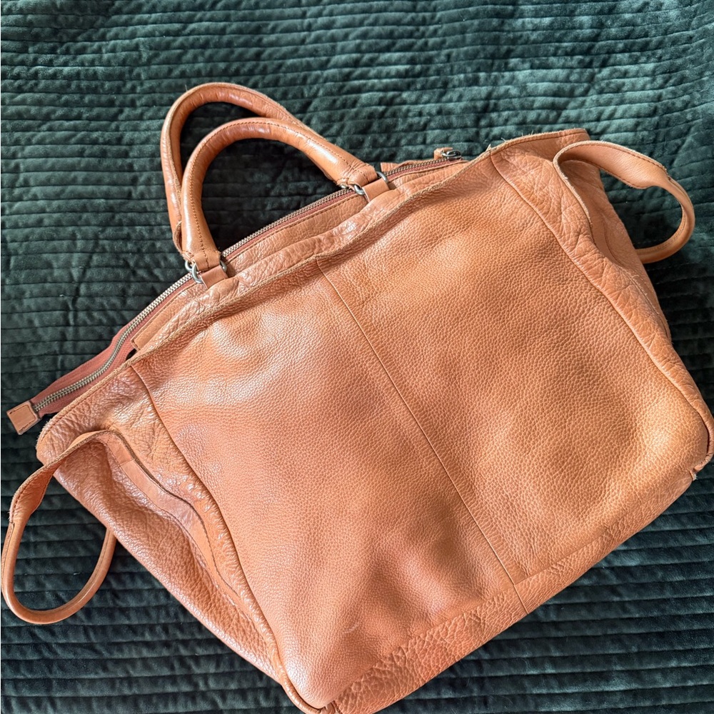 Free People Tan Leather Bag